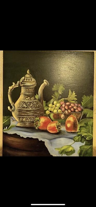 07 sekili: Yağlı boya natura mort tabloları Tecili satılır. Ketan üzerinde yağlı — 1