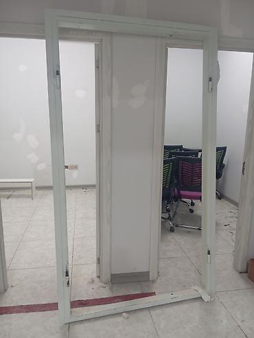 laminat mdf: Ağ rəngli daxili qapı dəsti - Komplekt: qapı qanadı, qutu (kasa), iki — 2