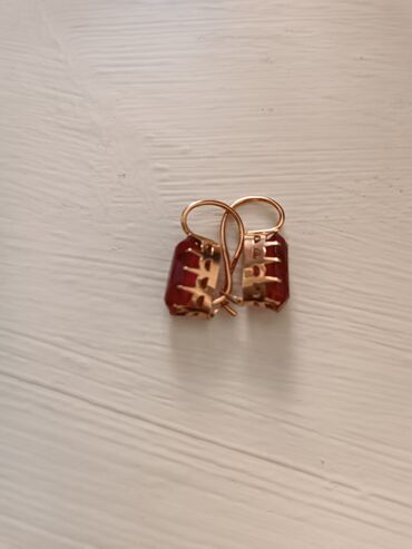 Серьги: Серьги, Проба 583, Рубин, Женские, Советские (СССР), Б/у