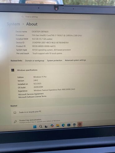 Lenovo: İşlənmiş Lenovo ThinkPad, 14 ", Intel Core i7, 1 TB, Pulsuz çatdırılma — 9