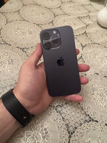 irşad iphone 12: IPhone 14 Pro, 256 GB, Deep Purple, Face ID, Sənədlərlə