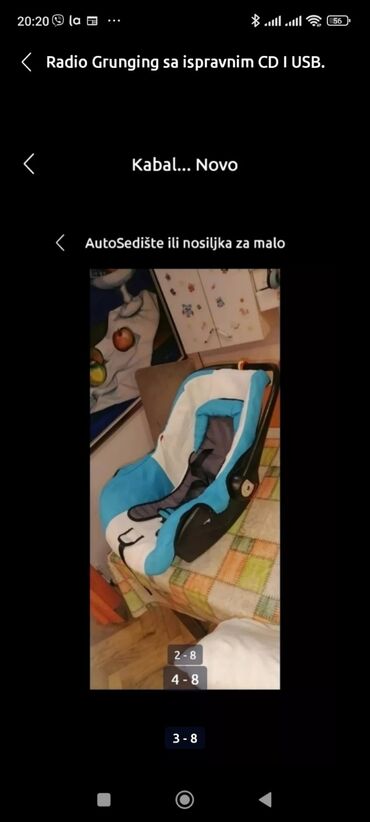 Autosedišta: Auto Sedište ili Nosiljka za dete LORELI ispravno do 13 kg univerzal — 3