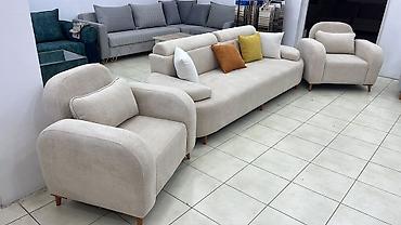 Mebel dəsti – 3 hissə: - 1 ədəd üçlü divan - 2 ədəd geniş kreslo