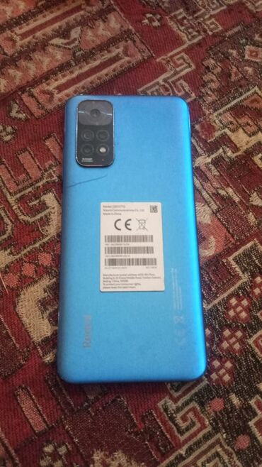 телефон флай 2: Xiaomi Redmi Note 11, 128 GB, rəng - Göy, 
 Barmaq izi, İki sim kartlı, Face ID