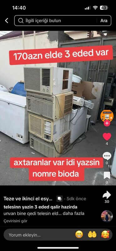 Kondisioner İşlənmiş, 40-45 kv. m, Kredit yoxdur, Pulsuz quraşdırılma