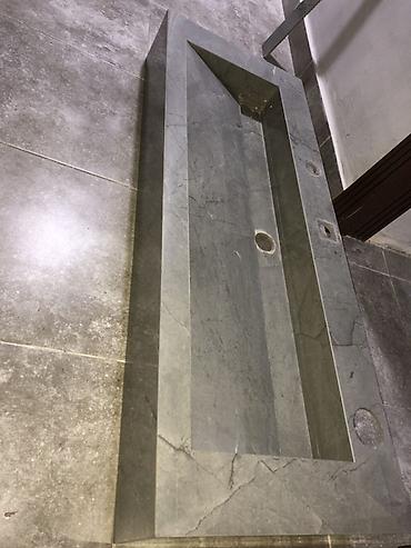 silver kitchen: Раковина из керамогранита состояние б/у размер 120*45 — 3