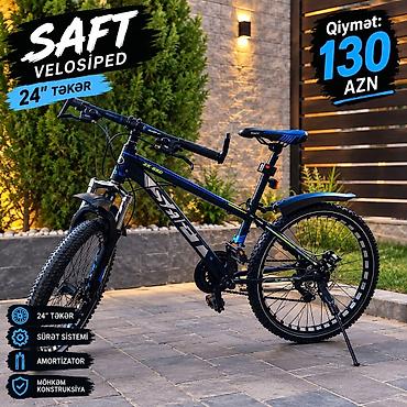 velo mtb: 🚲 SAFT 24-lük velosiped satılır! 💰 Qiymət: 130 AZN ⚙️ Sürətlər — 1