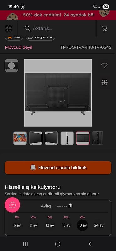 kredit noutbuklar: İşlənmiş Televizor Toshiba LED ekran 50" 4K (3840x2160) — 5