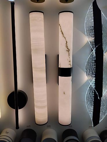 smart light: Настенные светильники-бра с цилиндрическим плафоном под камень - Тип — 1