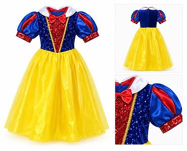 KMT Halloween dečja kostim-haljina princeze – plavo-crveno-žuta HW-028
