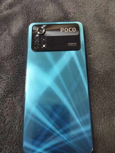 бу телефон жалал абад: Poco X4 Pro 5G, Колдонулган, 128 ГБ, түсү - Көгүлтүр, 2 SIM