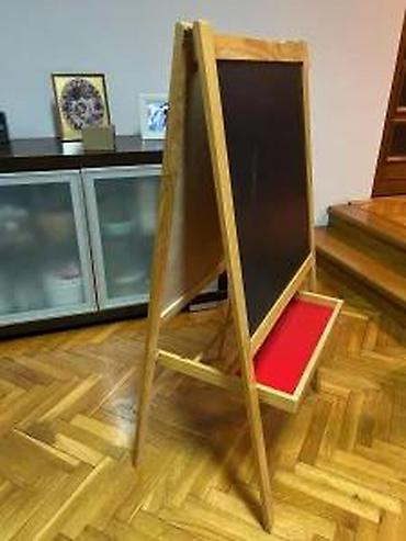 Dečije table za crtanje: Drvena dvostrana tabla za pisanje/oglašavanje - Stabilan A‑ram od — 6
