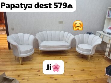 Divan və kreslo dəstləri: Yeni, Mini-divan, 2 kreslo, Bazasız, Açılmayan