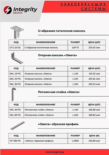 Кабеленесущие системы Integrity Electric — крепёж и профили «Омега»