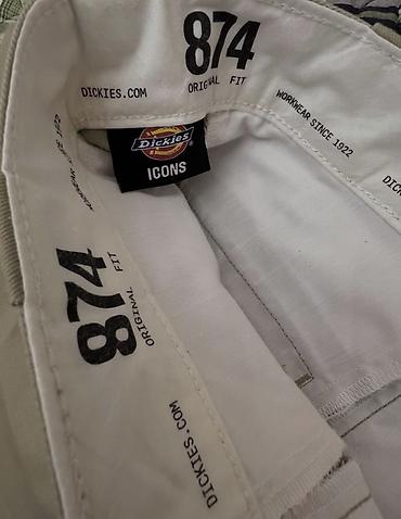 Kişi geyimləri: Dickies klassik iş/gündəlik şalvar - Rəng: açıq bej/xaqui - Model: düz — 8
