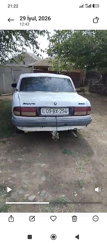 ilkin odenis 2000 azn avtomobil: GAZ Volga 3102/31029 (emblem və dizayna görə 3102 seriyasına bənzər) — 3