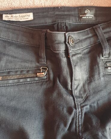 pepco nova godina: ADRIANO GOLDSCHMIED AG moto biker jeans bajker farmerke, crne