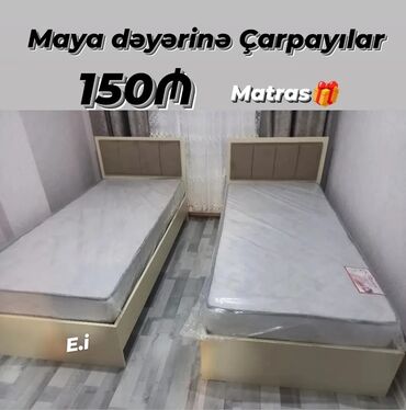 kreditle mebel sifarisi: Yeni, Təknəfərlik çarpayı, Matras ilə