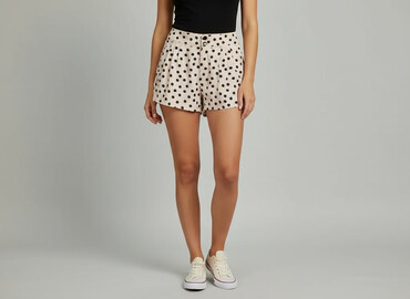 spódnice mini w kropki: Shorts for women, size S