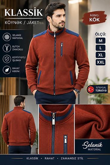 Kurtkalar: Klassik kişi köynək/jaket - Material: Selanik (isti saxlayan, yumşaq — 2