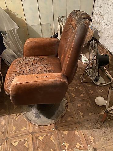 divan krislo: Retro bərbər/kosmetologiya kreslosu - Klassik dizayn: qalın süngərli — 2