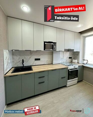 Sifarişlə mətbəx mebeli: Sifarişlə mətbəx dəsti, Özü çəkən petlələr, Sadə laminat, Kredit var, Pulsuz çatdırılma -da lalafo.az — 2 Sifarişlə mətbəx mebeli: Sifarişlə mətbəx dəsti, Özü çəkən petlələr, Sadə laminat, Kredit var, Pulsuz çatdırılma — 2