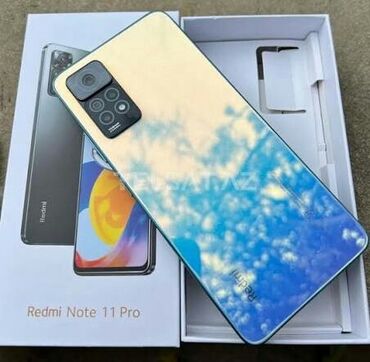 ikinci el pro max: Redmi Note 11 Pro, 128 GB, rəng - Göy, Barmaq izi