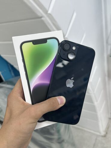 Уюлдук телефондор жана аксессуарлар: IPhone 14, Колдонулган, 128 ГБ, Көк, Заряддоочу түзүлүш, Коргоочу айнек, Каптама, 86 %