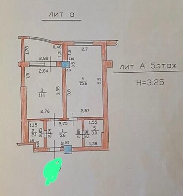 1 комнатная квартира прадаю: 1 комната, 50 м², Элитка, 5 этаж, Косметический ремонт