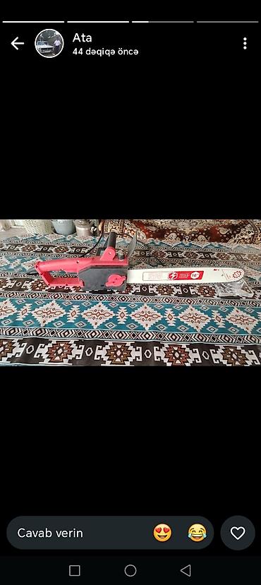 elektro mişar: Elektrik mişarı – 16" (40 sm) şina və zəncir Xüsusiyyətlər: - — 1