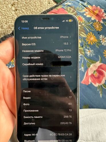 мониторы quantum dot: IPhone 12 Pro, Колдонулган, 256 ГБ, Matte Gold, 82 %