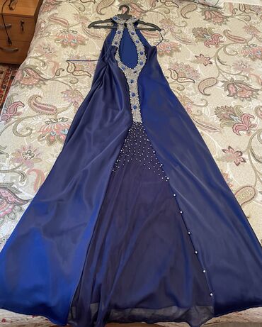вечернее платье синее: L (EU 40), цвет - Синий