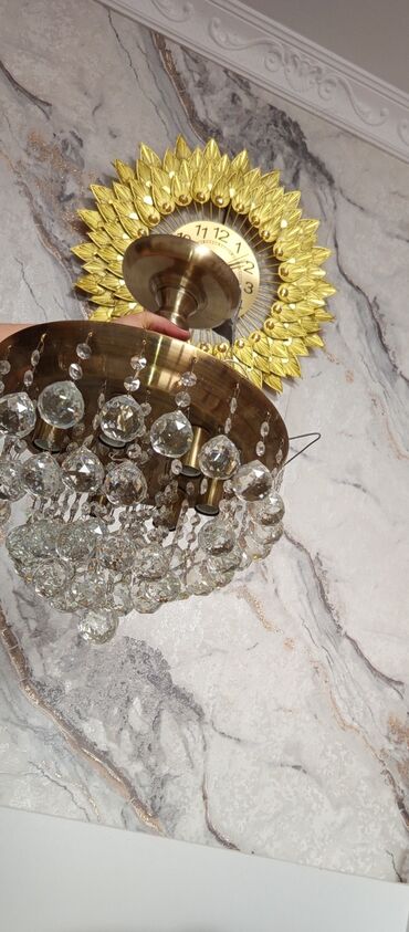 Tekstil: Çılçıraq, 3 lampa, Xrustal