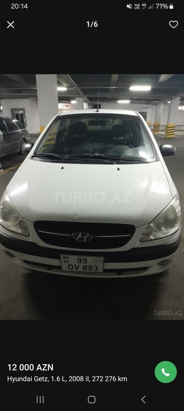 vaz 2107 satışı: Hyundai Getz: 1.6 l | 2008 il Hetçbek