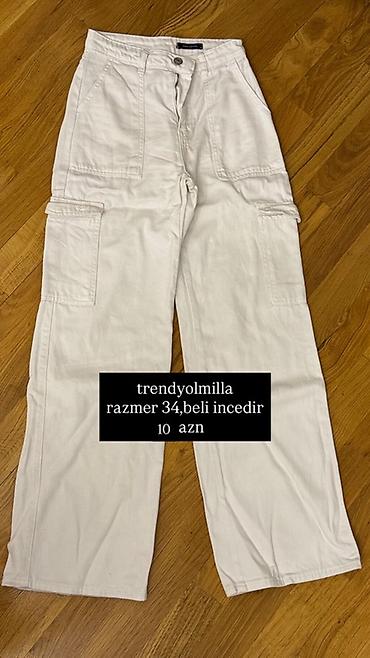 bej şalvar: Şalvar, Trendyolmilla, rəng - Bej — 1