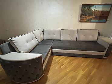 Divanlar: Künc divanı – ikirəngli (tünd boz və açıq boz) - Forma: L-şəkilli — 1
