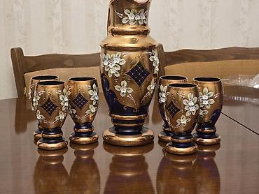 limon kitchenware: Büllur/qədimi üslubda süfrə dəsti – 1 ədəd qrafin və 6 ədəd stəkandan — 2