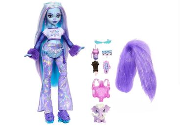 пистолет с пистонами: Кукла Monster High, Abbey Bominable Yeti с питомцем мамонтом Tundra и