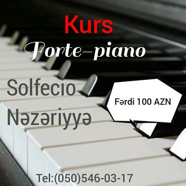 team med tibb kurslari v Azərbaycan | Kitablar, jurnallar, CD, DVD: Forte-piano kursu fərdi keçirilir.Solfecio və nəzəriyyə olaraq dərslər