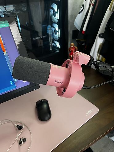 Студийные микрофоны: Микрофон Fifine K688 XLR/USB Dynamic, розовый. ИДЕАЛЬНОЕ СОСТОЯНИЕ‼️ — 1