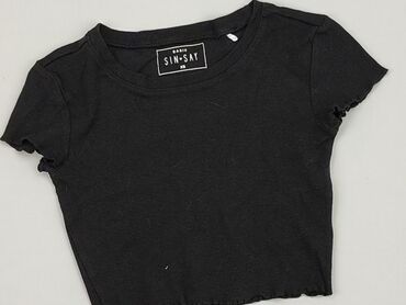 czarne t shirty z długim rękawem: Top SinSay, XS (EU 34), condition - Very good