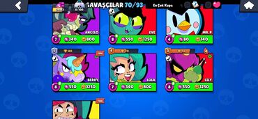 ucuz notebook qiymetleri: Brawl Stars oyununda mövcud olan bir sıra personajlar. Hər personajın