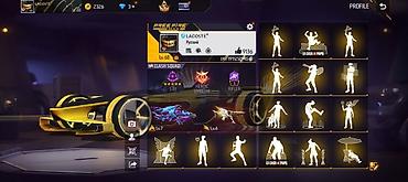 Наклейки и эмблемы: Аккаунт Free Fire MAX - Уровень профиля: 68, ник LACOSTE, язык — — 3