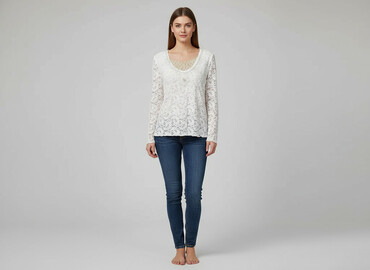 bluzka z bufiastymi rękawami zalando: Bluzka damska, rozmiar S