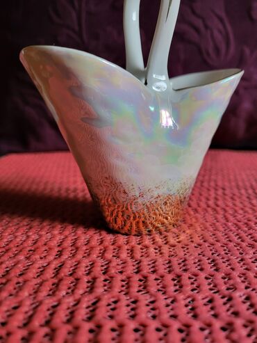 Ostali kućni dekor: Korpa nova Martintoda Nemacka iz 70ih. Korpa porcelanska sa sedef — 5