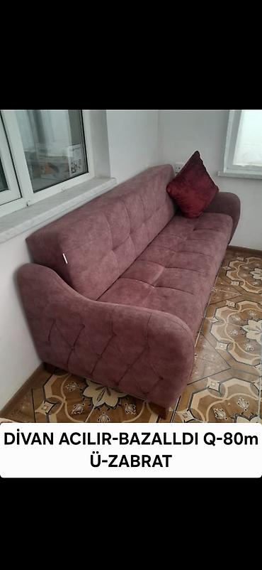 divan kohnə: Açılır-bazalı divanlar 1) GÜNC modeli L formalı künc divan - Açılıb — 2