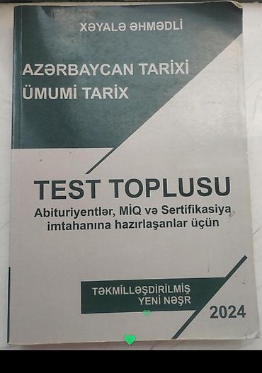 kitab rəf: Məhsul: “Azərbaycan tarixi, Ümumi tarix – Test Toplusu” Müəllif — 1