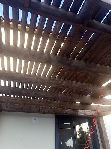 telefon sifarisi: Açıq havada istirahət zonası üçün taxta pergola/lyustra altlığı - — 6