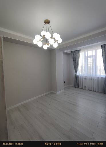 квартира берилет район ош базар: 2 комнаты, 52 м², Элитка, 7 этаж, Евроремонт