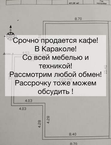 продаю в связи с переездом: Срочно 🚨 срочно ‼️ Продается кафе в Караколе ! Вся мебель и техника